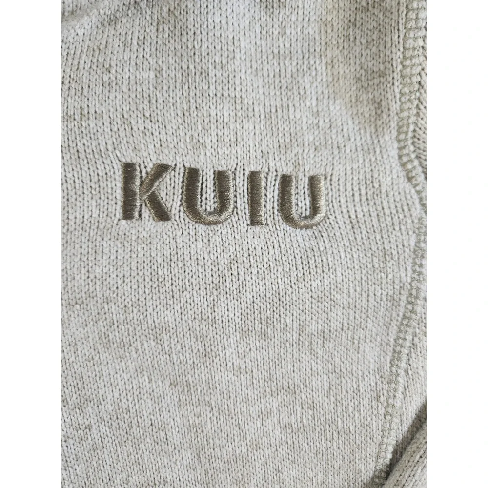 Kuiu Base Camp High Loft Sweater Fleece Hoodie Womens L Oatmeal Full Zip Jacket - Picture 3 of 6